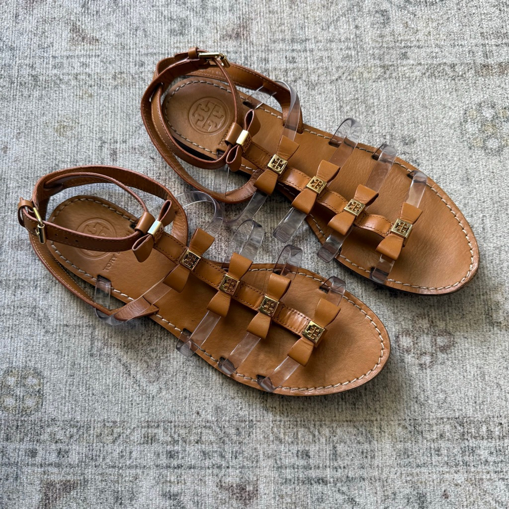 Tory Burch Brown Leather Sandals